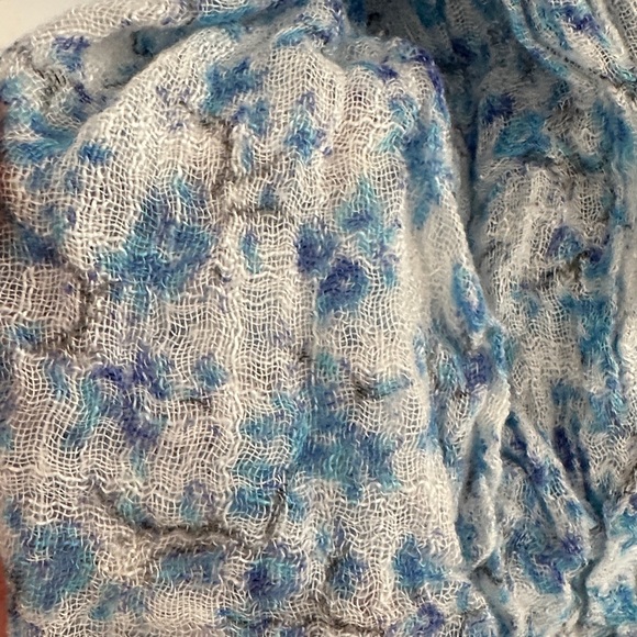 Trendy Boutique Blue and White Women's Scarf - Picture 2 of 3